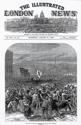 Die Unruhen in Belfast: Orangemen greifen die Prozession an, Titelblatt der 
